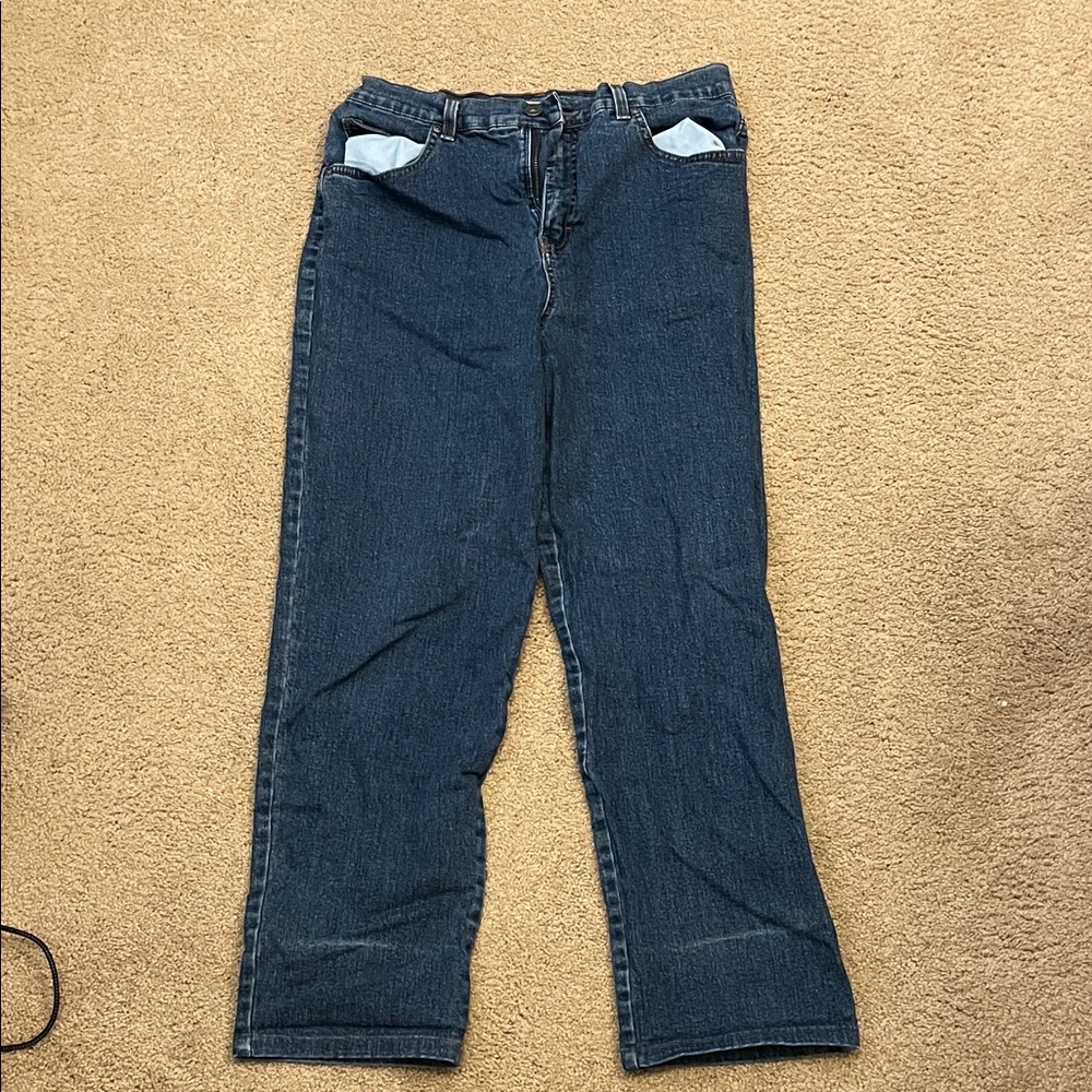 Classic Women's Straight Leg Jeans - Deep Blue